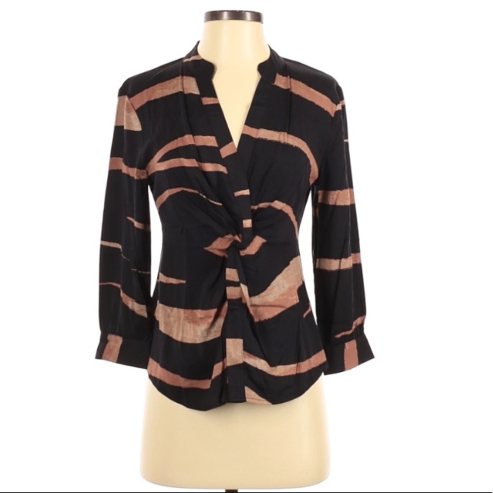 NIC+ZOE Abstract Animal Print Front Twist Top - Picture 15 of 15